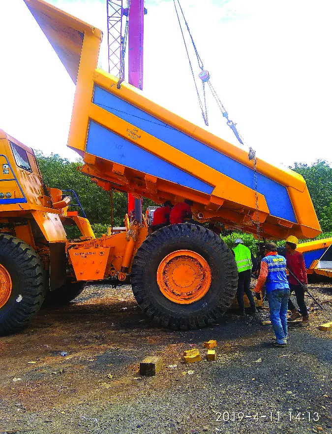 Truck tipping operation
