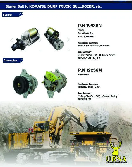 WAI starter and alternator units