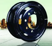 Dark painted steel wheel rim